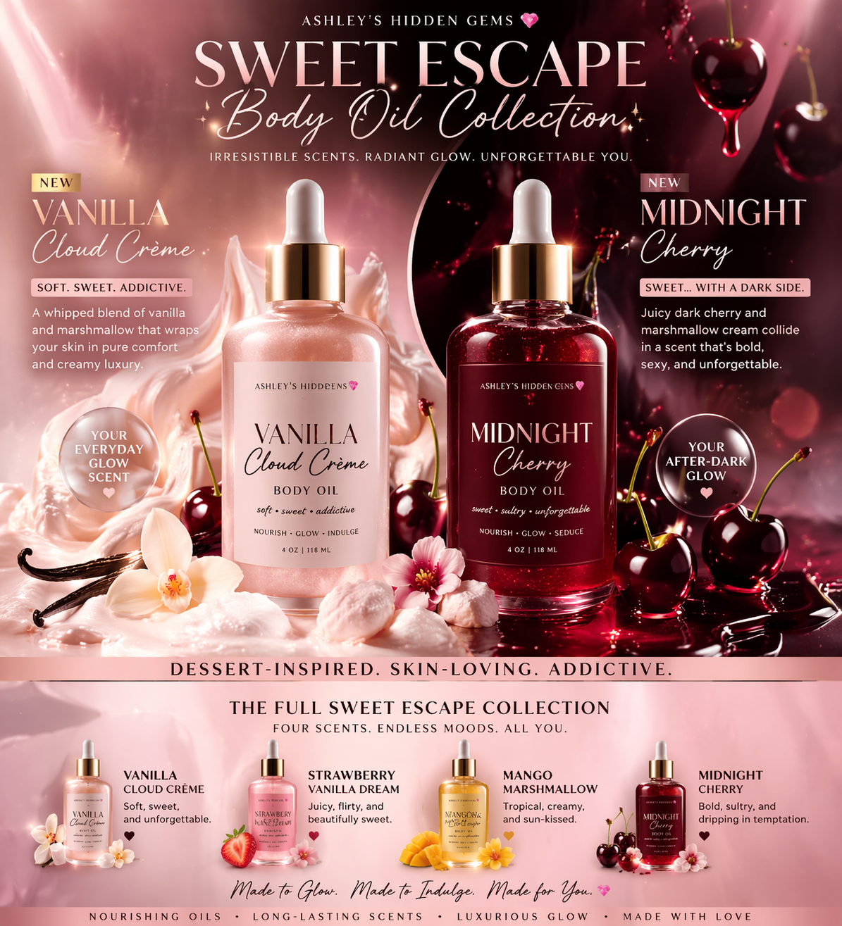 💎 THE SWEET ESCAPE BODY OIL COLLECTION🤍✨